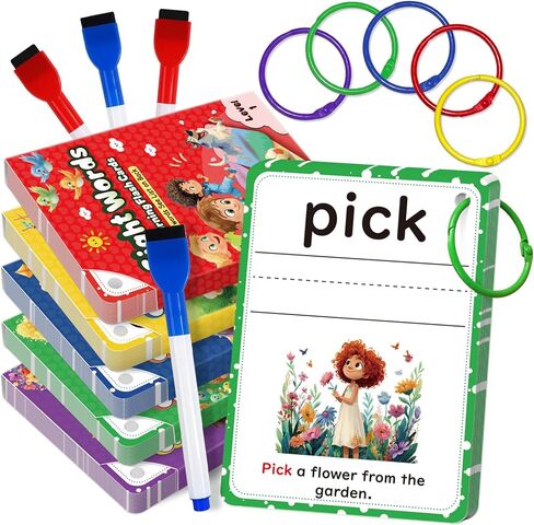 Sight Words Flash Cards Kindergarten, Flash Cards for Kids Ages 4-8, 250 Dolch Sight Word Writing Reading Spelling Games for Kindergarten Reading Books and Homeschool in Saudi Arabia