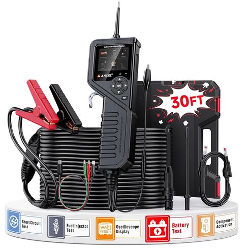 أداة مسبار دائرة الطاقة ANCEL PB600 مع بطارية ومرحل واختبار الحاقن، ومكتشف دائرة مفتوحة كهربائية 12-24 فولت، واختبار دائرة السيارات، واختبار مسبار دائرة الطاقة وكابل طويل 30 قدم in Saudi Arabia