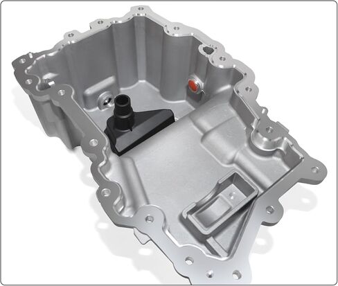 Upgraded Aluminum Engine Oil Pan with Gasket + Bolts Compatible with 2015 2016 2017 Ford F-150 2.7L 164 V6 Turbocharged Replaces # FL3Z6675C, FL3Z6675D, 264-791 in Saudi Arabia