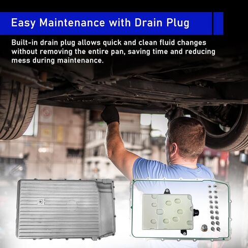 طقم وعاء نقل ضحل من الألومنيوم مع فلتر وحشية ومسامير لسيارة Ford F150 10R80 (2017-2023)، وعاء زيت ناقل الحركة مع قابس تصريف، ترقية شديدة التحمل in Kuwait