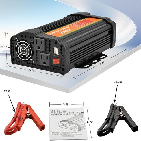 1000 Watt Power Inverter dc to ac 12V to 110V Converter Charger for car RV (1000W) in Saudi Arabia