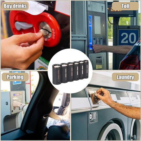 موزع العملات المعدنية من BSTKEY US، منظم العملات المعدنية المحمول لفرز العملات المعدنية، يحمل ما يصل إلى 166 عملة معدنية، حامل تخزين العملات المعدنية ذو سعة كبيرة لتغيير نادلة السيارة وجامع أمين الصندوق in Kuwait