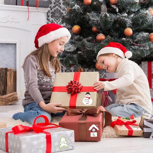 Christmas Gift Tags Stickers, 120 Pcs Self-Adhesive Christmas Name Labels Stickers, Xmas Gift Tags for Presents Boxes Envelopes Wrapping Holiday Decor (Christmas Mix) in Saudi Arabia