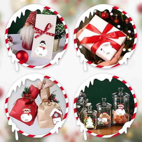 Christmas Gift Tags Stickers, 120 Pcs Self-Adhesive Christmas Name Labels Stickers, Xmas Gift Tags for Presents Boxes Envelopes Wrapping Holiday Decor (Christmas Mix) in Saudi Arabia