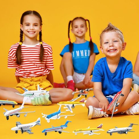 10 عبوات من ألعاب الطائرات المصبوبة القابلة للسحب للخلف، نموذج طائرات من خليط معدني للأطفال، هدايا عيد ميلاد الأطفال، مكافآت الفصول الدراسية، هدايا حفلات القوات الجوية in Kuwait
