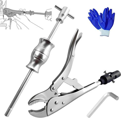 SGT Locking Pliers Slide Hammer Set,9.8 in Locking Pliers 2 lb Slide Hammer with Quick Release Swivel Connector,Vise Grip Slide Hammer kit for Nail Bolt Pin Seal CV Axle Removal in Saudi Arabia