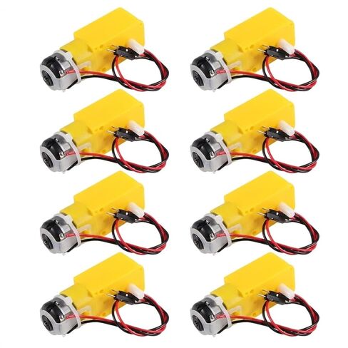 8Pcs TT DC Gearbox Motor 3-6V 200RPM 1:48 Ratio Dual Shaft Motor with 200mm 28AWG Wire for Arduino Smart Car Robot 4WD DIY in Saudi Arabia