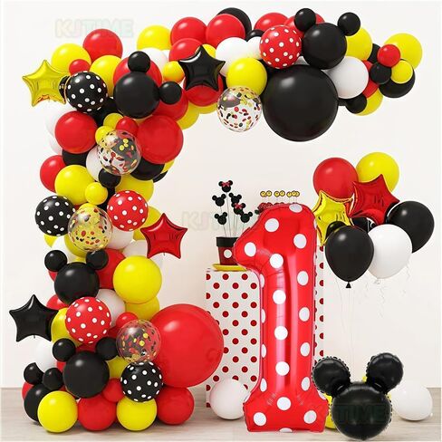 40 Inch Number 2 Foil Balloon Red Polka Dot for 2nd Birthday Kids Balloons Party Supplies Decorations in Saudi Arabia