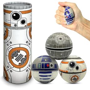 مجموعة كرات StarWar الإسفنجية - كرة الإجهاد للأطفال والكبار، استخدام تخفيف التوتر للعب/الديكور/المساعدة في تخفيف التوتر/تحسين التركيز والتركيز [فائقة النعومة -صندوق BB8]