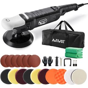 Car Buffer Polisher, 6-Inch Rotary Polisher for Car Detailing, 6 Variable Speeds 1000-3800 RPM, Rotary Buffer Kit for Car Detailing/Polishing/Waxing
