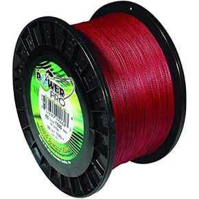 PowerPro Power Pro 21100100100V Braided Spectra Fiber Fishing Line, 10 Lb/100 yd, Vermilion Red