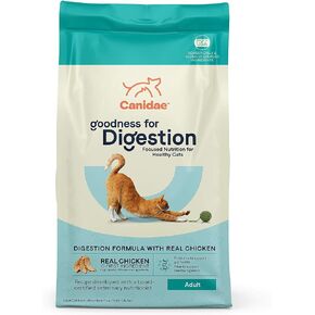 Canidae Goodness for Digestion, Premium Adult Dry Cat Food with Real Chicken, 10 lbs.