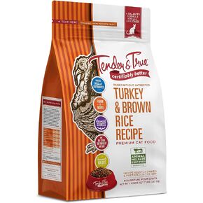 Tender & True Antibiotic-Free Turkey & Brown Rice Recipe Cat Food, 7 lb