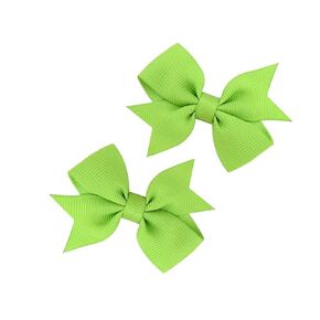 Baby Hair Bows Clips Fully Lined Grosgrain Boutique Solid Ribbon Mini Bows for Girls Teens Infants Kids Toddlers Newborn 2pcs Colors in Pairs (black.)