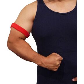 1 inch Soft Cotton Terry Stretchable Bicep/Arm Band (2 Pairs)