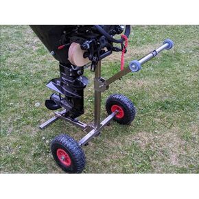 Outboard Boat Motor Carrier Cart Stand Trolley, Portable Storage Rack, Stainless Steel, Premium model in Saudi Arabia