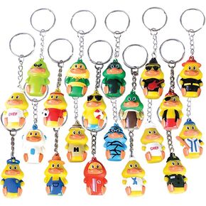 Rhode Island Novelty 1.5 Inch Mini Duck Keychains, 20 Pieces per Order