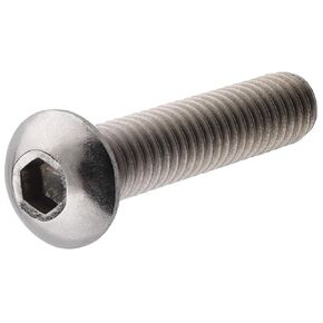 Hillman 44018 Stainless Steel Button-Head Socket Cap Screws (3/8"-16 x 1") - 5 pieces , Zinc