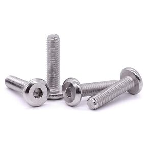 1/4-20 x 1-1/4" (50 PCS) Hex Socket Head Cap Screws Furniture Screws, 304 Stainless Steel 18-8, Round Head Connector Screws for Furniture,Binding Screws