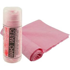 YSY Premium Chamois Cloth for Car - 1pack - Pink Car Shammy Towel - 26"x17" - Super Absorbent Reusable Shammy Cloth for Car - Scratch-Free (26"x17", Pink)