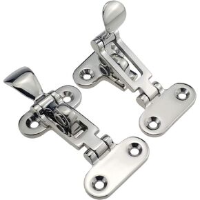 keehui Pair Marine Grade 316 Stainless Steel Anti-Rattle Lockable Hold Down Clamp Latch