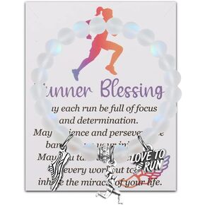 Running Lover Gift Runner Bracelet Marathon Runner Gift Running Girl Earrings Track Marathon Gifts