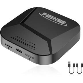 Carplay AI Box, Android 13 System with Wireless CarPlay & Wireless Android Auto, Car Streaming Box for Cars with Factory Wired Carplay/Android Auto, 4+64GB, 8-Core