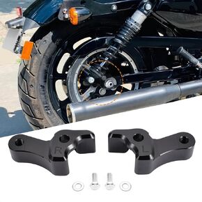 1 Inch Lowering Link Blocks Motorcycle Black Rear Lowering Blocks Kit Fit for Harley Touring Road Glide Street Glide Road King Classic Special Custom CVO 2009-2024