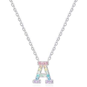 Women Girls Initial Letter Necklaces,Initial Baseball Number Birthstone Necklace Jewelry Gifts for Women