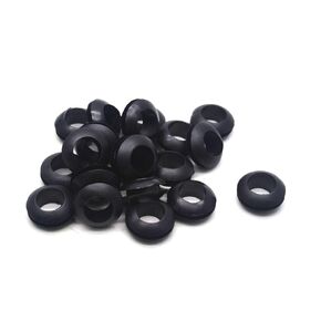 Antrader Rubber Grommet Kit Outlet Loop Guard Ring for Wire, Cable and Plug, 10mm Inner Dia Black, 20Pcs