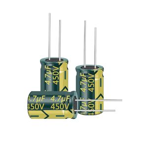 10pcs 450V 10UF Capacitor 10X17MM(0.39x0.67in) High Frequency Aluminum Electrolytic Capacitors for TV, LCD Monitor, Game