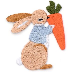 Embroidery Rabbit Applique Small Glue Patch Apparel Sewing Girls Bag Clothes Decor Embroidered Iron On Patch(2)
