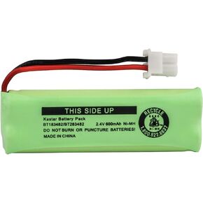 Kastar BT183482 / BT283482 Cordless Phone Battery Ni-MH 2.4V 600 mAh Replacement for Vtech LS6475-3 Vtech DS6401 DS6421 DS6422 DS6472 LS6405 LS6425 LS6426 LS6476 Vtech 89-1348-01-00 DECT Handset