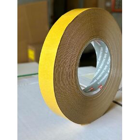 Golden Brown Industrial Grade Trophy & Banner Tape Used for Multi-Purpose Bonding Applications. Modified Acrylic Adhesive 9 Mil Thick (9 mil x 3/4" x 165')