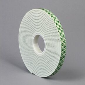 3M 4008 Natural Polyurethane Double Coated Foam Tape, 0.5" width x 36yd length (1 roll)