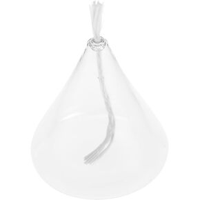 Zerodeko Glass Oil Lantern Refillable Candle Lamp: Cone Shaped Oil Candle Borosilicate Glass Emergency Candles Kerosene Lamp Oil Lamps Lanterns Lamp Glass Kerosene Lamp