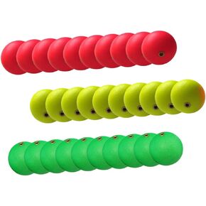 Milisten 30pcs Fishing Float Fishing Strike Indicator Drift Ball Strike Indicator Catfish Slip Floats Bobbers Fishing Gear Equipment Catfish Rig Fishing Tackles Accessories Foam Round