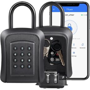 Smart Key Lock Box, Laxre Keybox Wall Mounted,Large Key Combination Lock to Hide Keys,Safe Storage for House Key,Bluetooth and App Enabled. in Kuwait