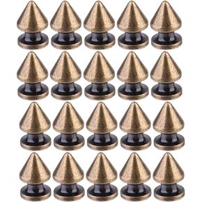 Healifty Goth Clothes Goth Accessories 50pcs Craft Rivets Tree Shaped Cone Spike and Stud Metal Screw Back Cool Rivets Punk Stud for DIY Leather Craft () Goth Clothes Goth Accessories