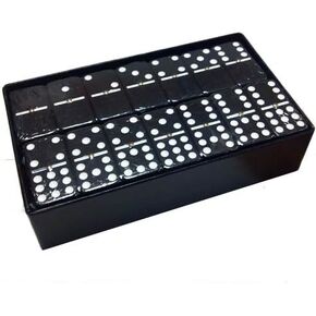 Marion & Co. Domino Double 9 Black Extra Jumbo Tournament Size Dominoes (55 Tile Set) in Arcadian Paper Box