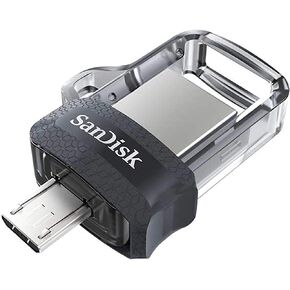 SanDisk 128GB Ultra Dual Drive m3.0 for Android Devices and Computers - microUSB, USB 3.0 - SDDD3-128G-GAM46