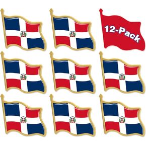 12/24/50/100 Pack-Dominican Flag Pins Bulk -1" Metal Patriotic Dominican Lapel Pins Badge Souvenir For Hat Bag Travel Gifts…