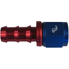PL12-12FJRB Anodized Push-On Hose Fittings, Straight, 12", Red/Blue