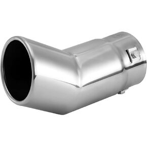 TriTrust Exhaust Tip, 1.75-2.5 inch Inlet Adjustable, Fit 1.75''/2''/2.25''/2.5'' Outer Diameter Tailpipe, 3'' Outlet 6.5'' Long Muffler Tip, Black Stainless Steel Truck Car Tail Tip