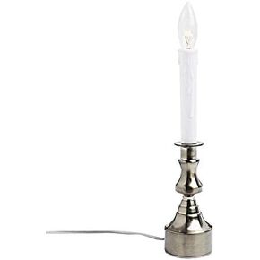 Dimmable Window Candle Electric with Multi Timer, Brass Metal Base Christmas Window Candles UL Listed 1 Set Packing 1 Extra Replacement Bulb