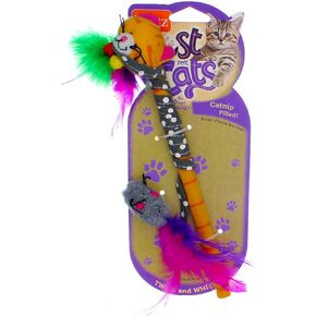 Hartz Just For Cats Twirl and Whirl Interactive Cat Toy Wand, All Breed Sizes