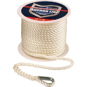 attwood Nylon Twisted Anchor Line with Thimble
