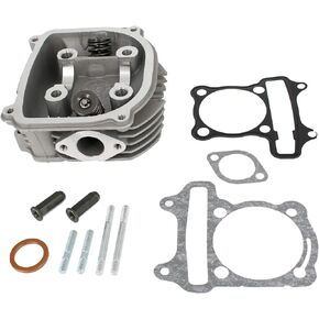 Glixal ATGT-021 GY6 125cc 150cc to 155cc 58.5mm Performance Cylinder Head Assy with Valves Set for 152QMI 157QMJ Chinese Scooter Moped ATV Go Kart Engine (None EGR Type)