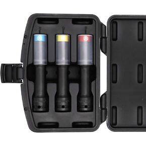 MichaelPro 5-Piece Power Impact Lug Nut Socket, Damage-Free 1/2-Inch Extra Tough Professional Thin Wall Wheel Protector Impact Sockets – 15, 17, 19, 21, 22mm| MP005030 (5-Piece)