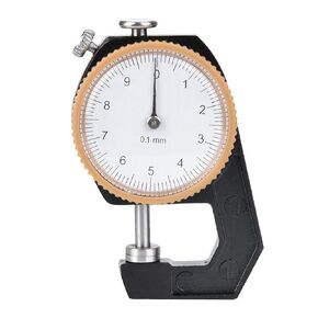 0~10mm Thickness Gauge, Flat Head Thickness Tester Dial for Leather Cloth Measuring Accuracy 0.1mm